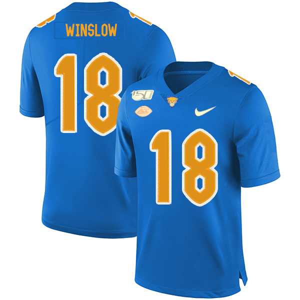 Pittsburgh Panthers 18 Ryan Winslow Blue 150th Anniversary Patch Nike College Football Jersey Dzhi,We sell and wholesale Pittsburgh Panthers 18 Ryan Winslow Blue 150th Anniversary Patch Nike College Football Jersey Dzhi on line form chian!